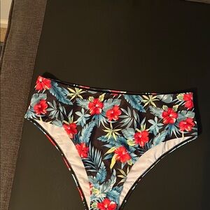 Floral High-Waisted Bikini Bottom